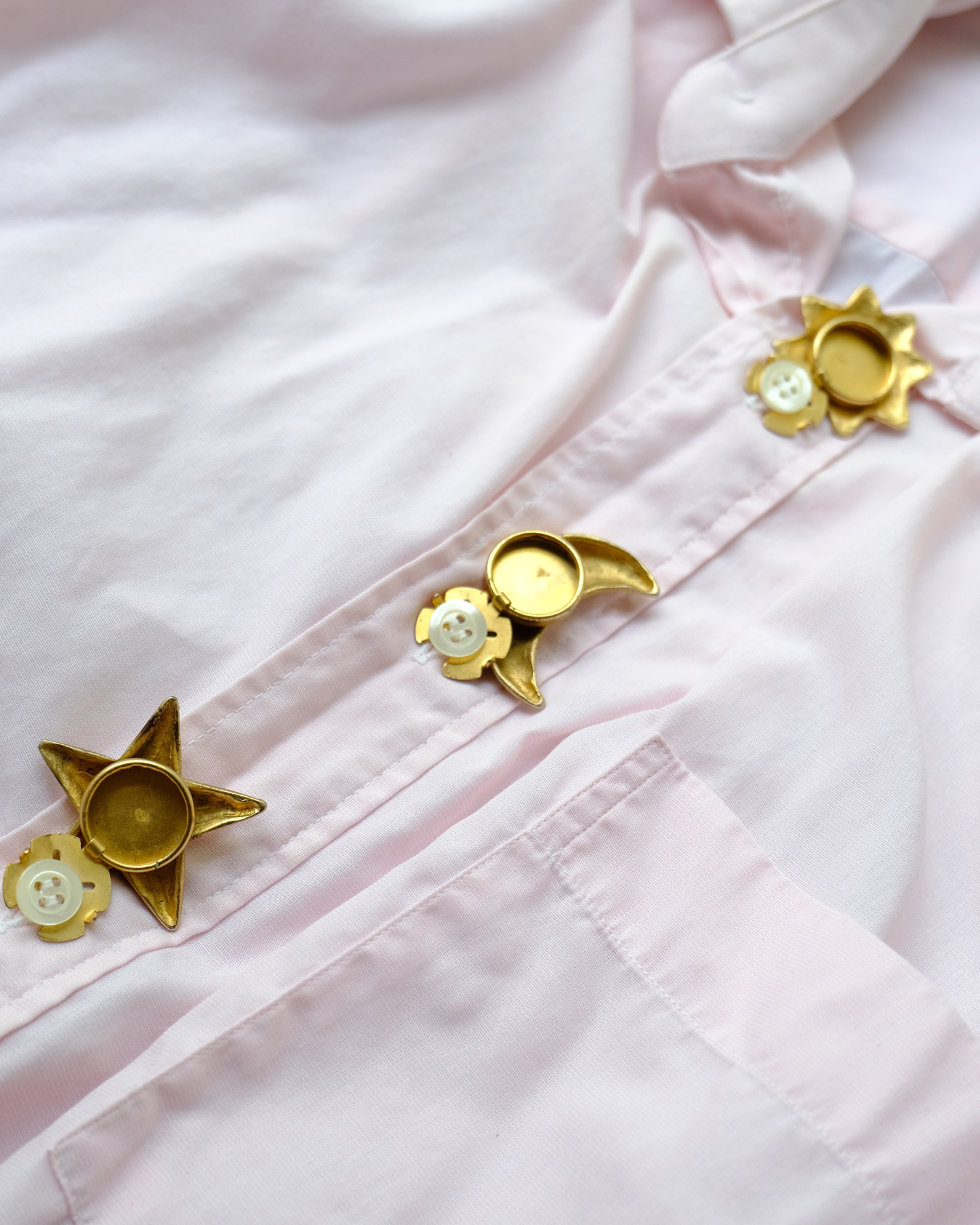 Vintage Celestial Button Covers